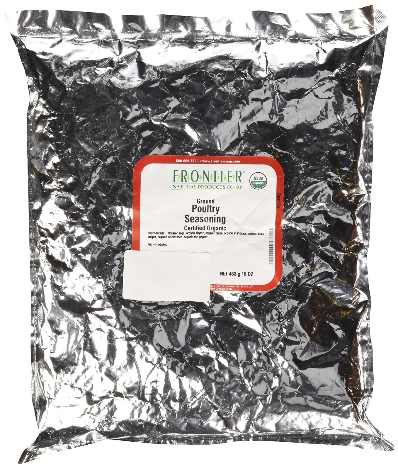 Salt-Free Poultry Seasoning Blend – 1 lb Bulk Sage, Thyme & Onion – Ideal for Co