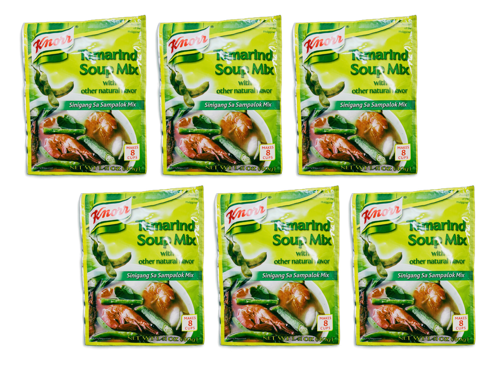 Knorr Tamarind Soup Mix Sinigang sa Sampalok Mix, 1.41oz, Pack of 6