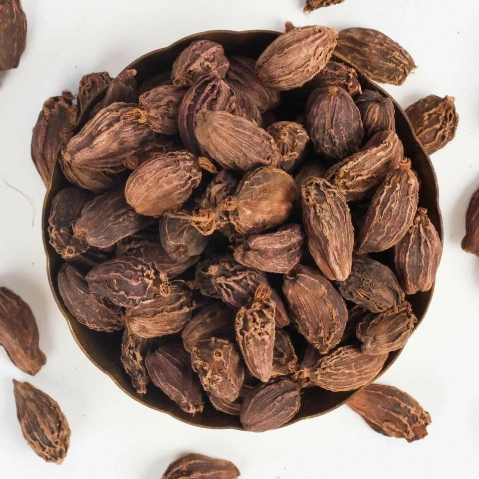 Indian Premium Black Cardamom Whole Organic, Badi Elaichi Sabut 50g – 1000g F/S