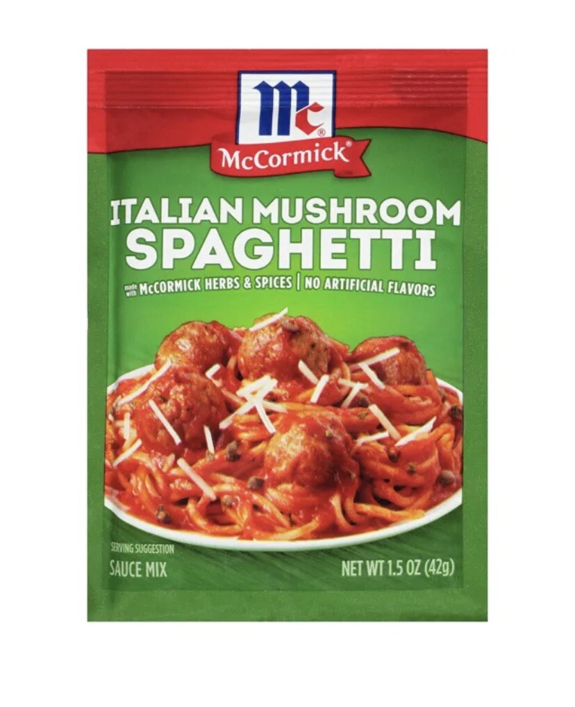 12 Packs McCormick Italian Mushroom Spaghetti Sauce Mix 1.5 oz