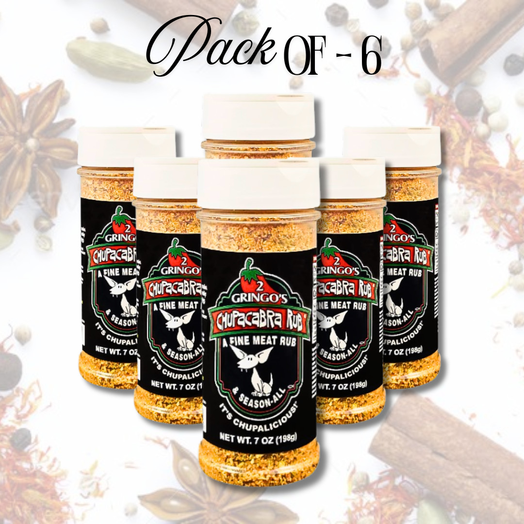 2 Gringos Chupacabra Original Rub All Purpose Seasoning – 7 Oz Pack Of 6