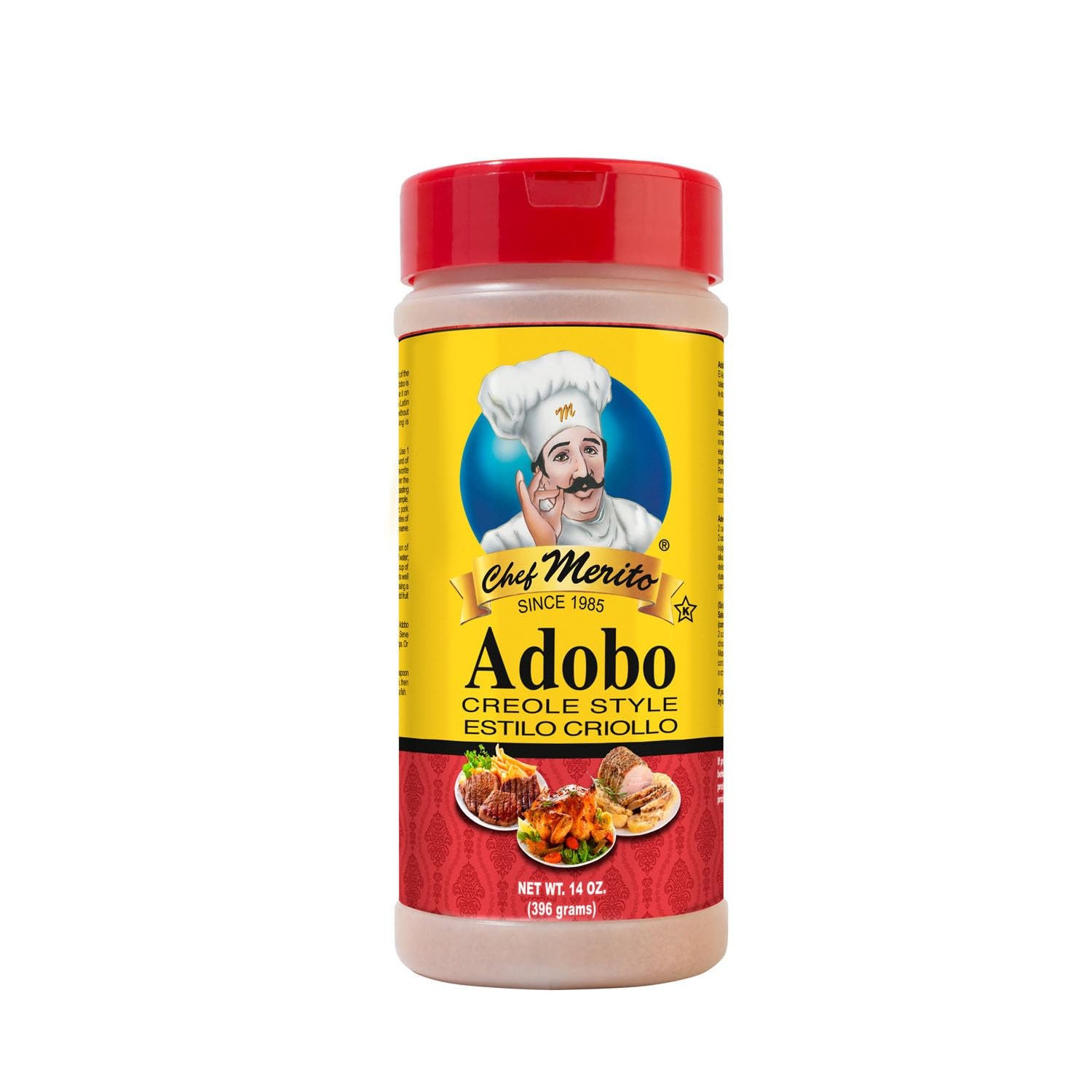 Chef Merito Adobo Seasoning 14 oz | Classic All-Purpose 14 Ounce (Pack of 1)