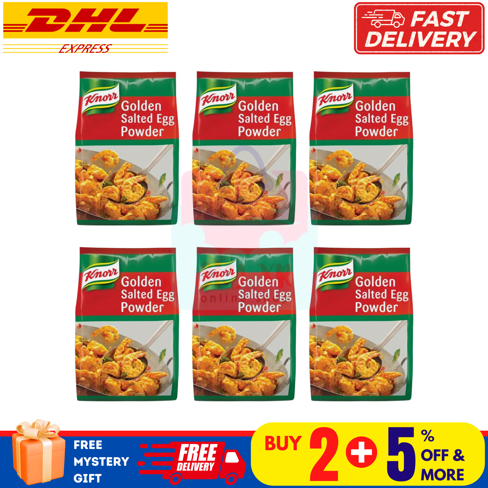 6 X Knorr Golden Salted Egg Powder (800G) Made From Real Eggs Original DHL Ship