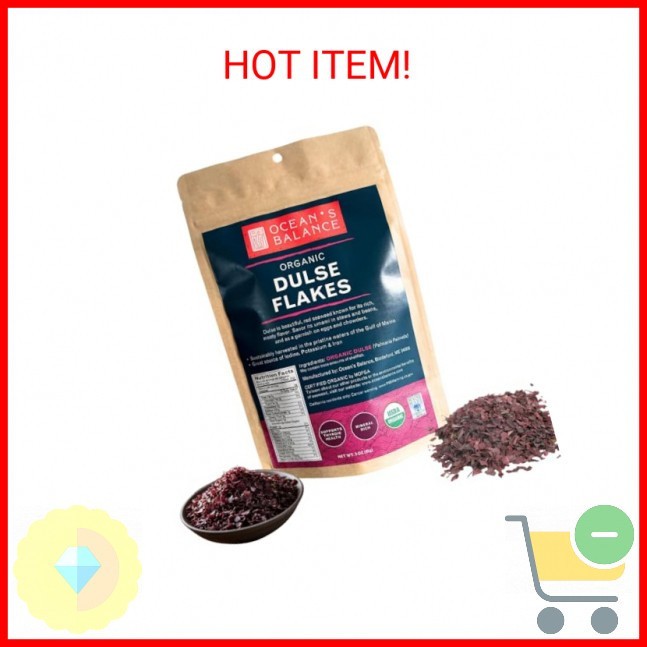 Ocean’s Balance Organic Dulse Flakes — Atlantic Dulse Organic Flakes for Keto