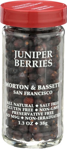 Morton & Bassett Juniper Berries Whole Aromatic Spice for Cooking, 1.3oz Pck-3