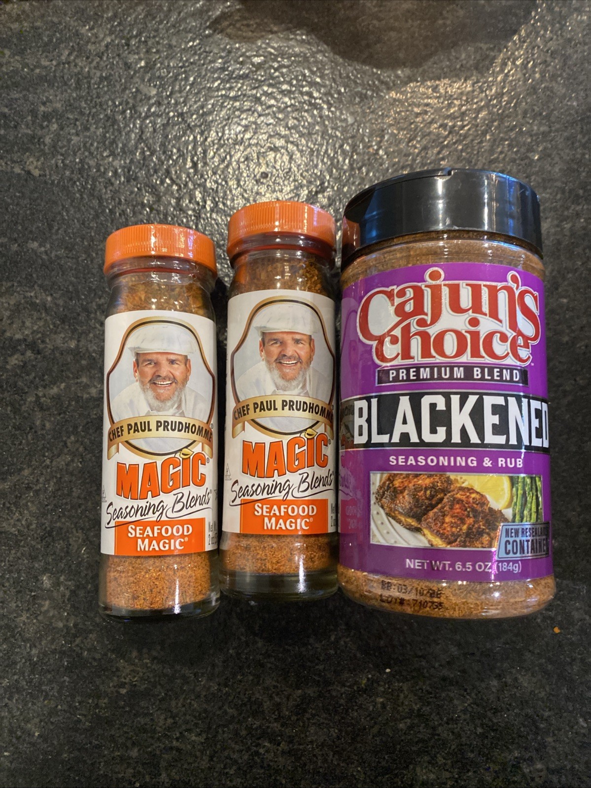 Chef Paul Prudhomme’s Seafood Magic Seasoning / Cajuns Choice Blackened Lot 907
