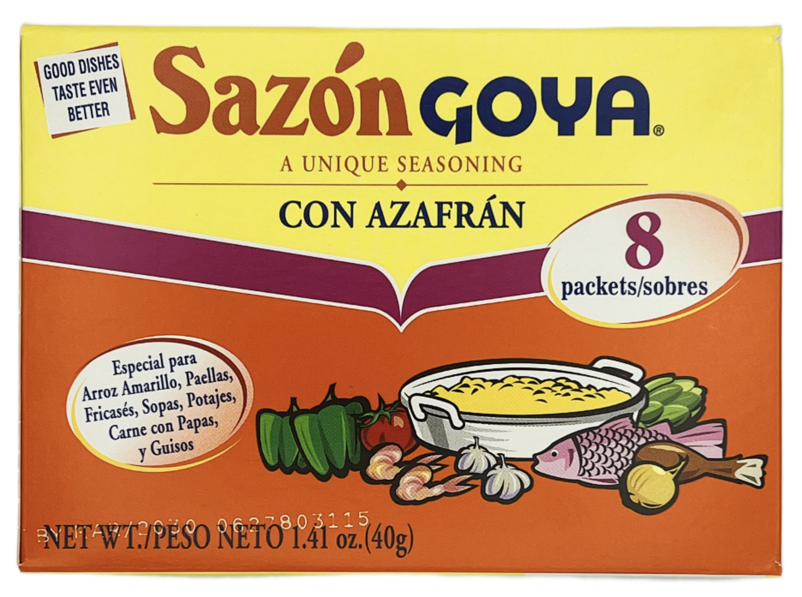 Goya Sazon Con Azafran – 1.41 oz (6 packs)