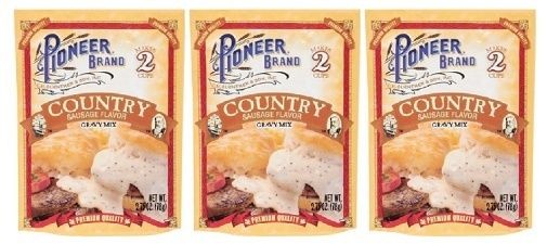 Pioneer Brand Country Sausage Gravy Mix 3 Packet Pack