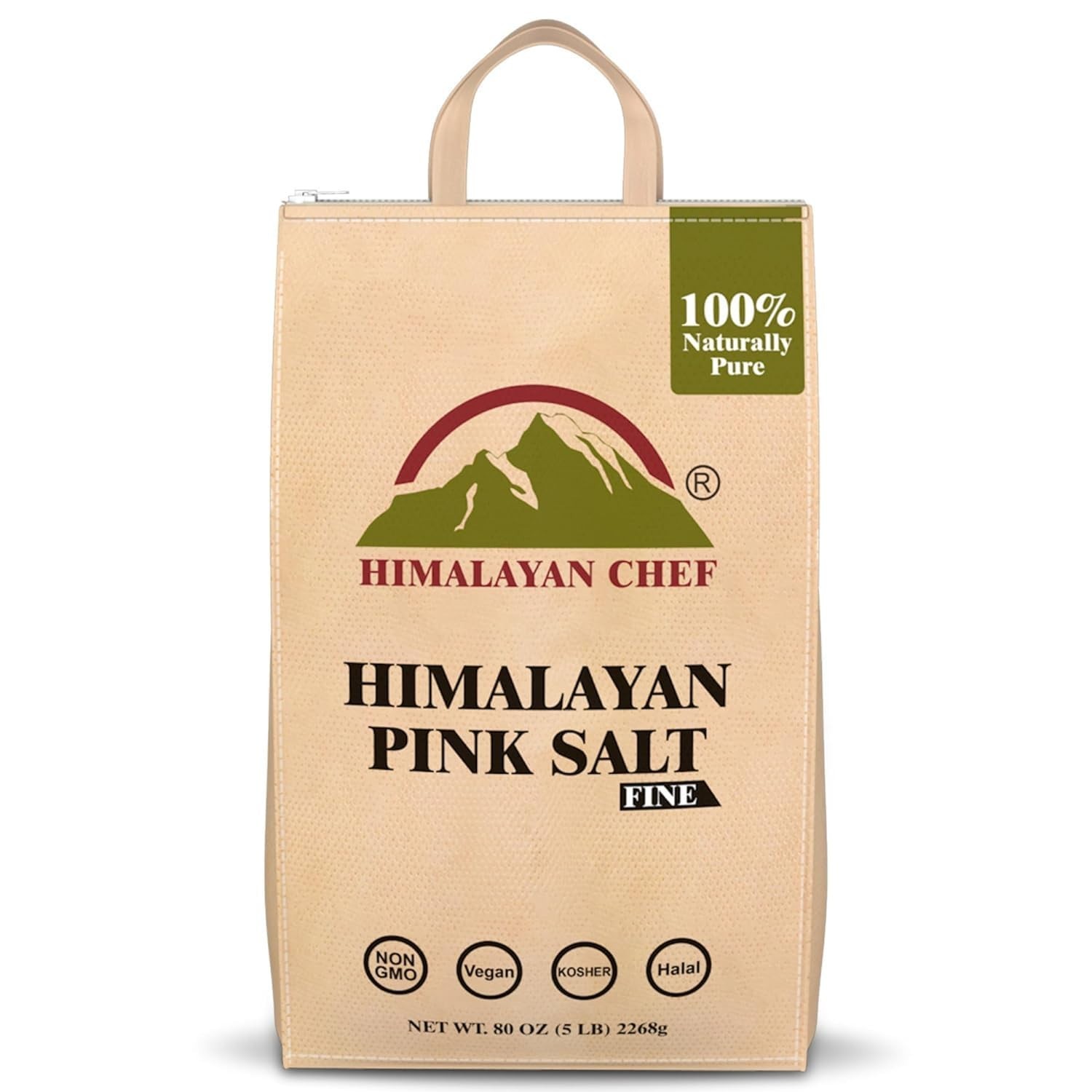 Gourmet Pink Himalayan Salt Fine Grain, 5 lbs – 84 Minerals for Culinary Bliss