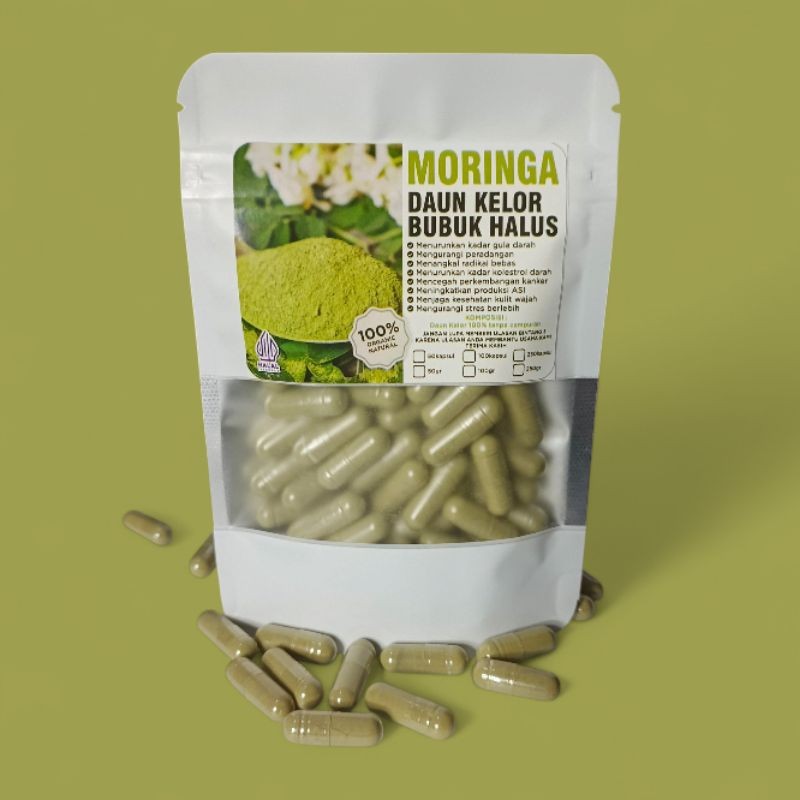 Moringa Leaf Herbal Capsules 50 Caps Powder Form Natural Wellness