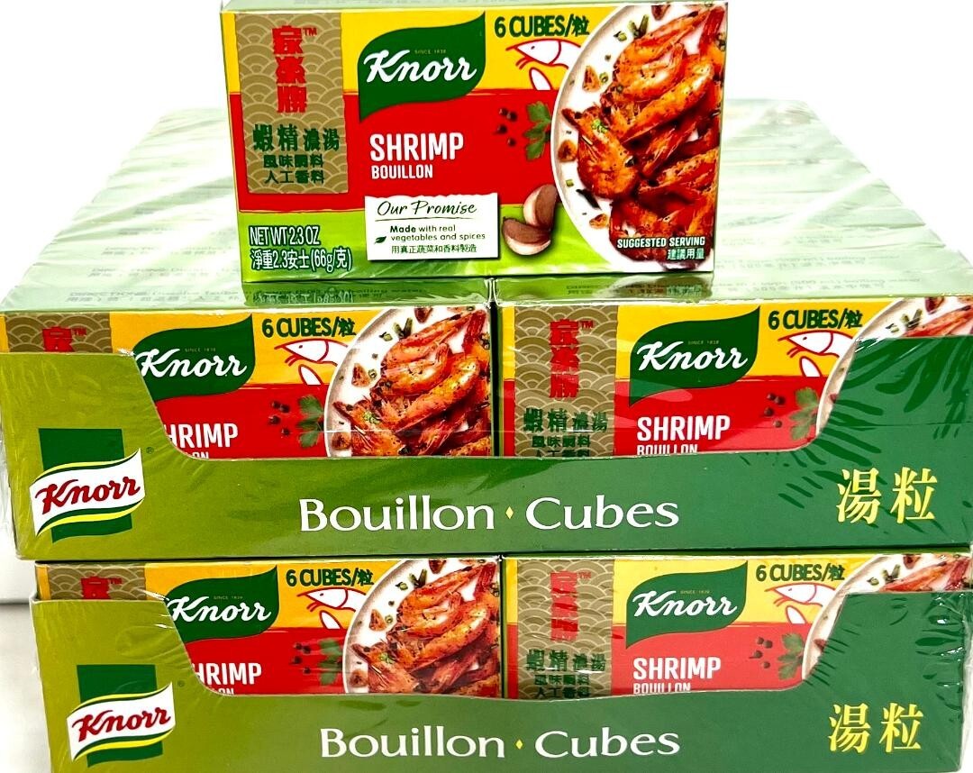 Knorr Shrimp Flavor Bouillon Cube 2.3 oz x 6 Cubes(Pack of 48)~Exp 12/15/2024