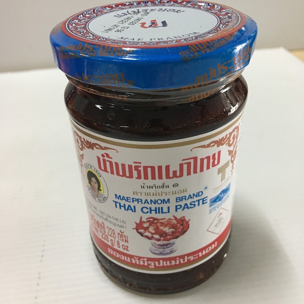 2x Thai Chili Paste Maepranom Nam Prik Pao Food Seasoning Original Tom Yum Soup