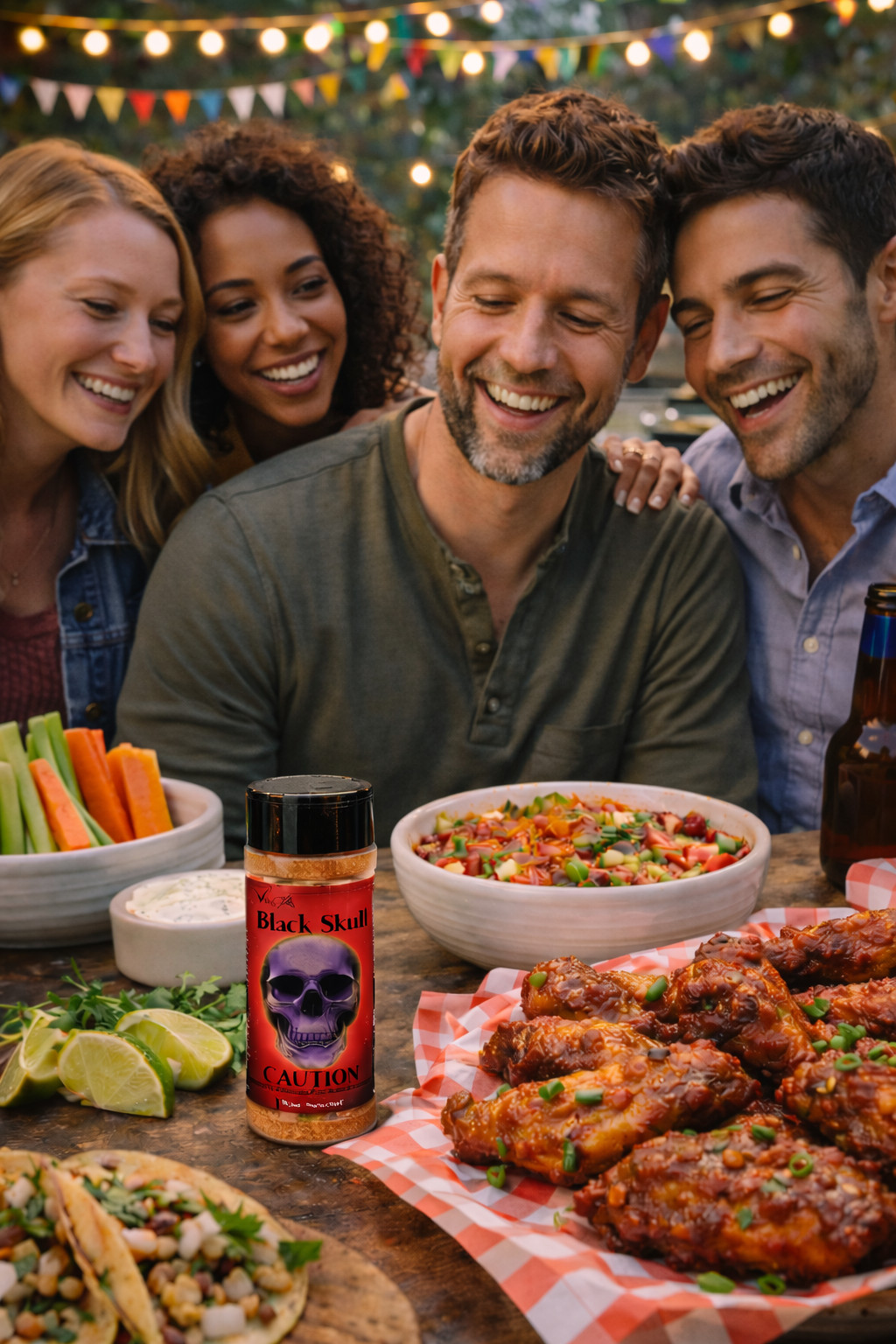 Smoked Ghost Pepper Powder Hot Spice Wicked Tickle Black Skull Chili Seasoning