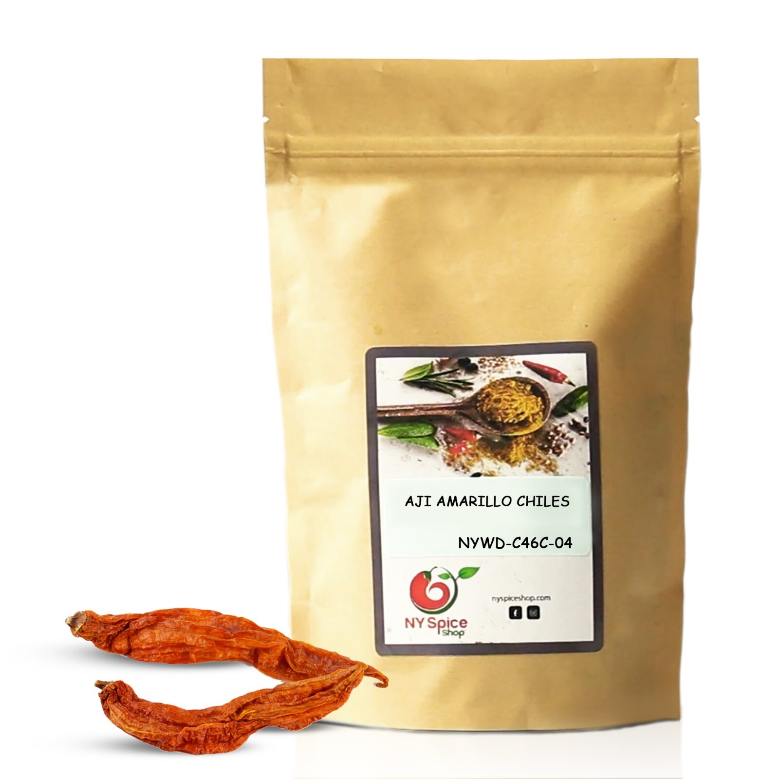 Aji Amarillo Chiles De-Stemmed, Peruvian Chile Yellow Dried Chile Weight 4oz-1lb