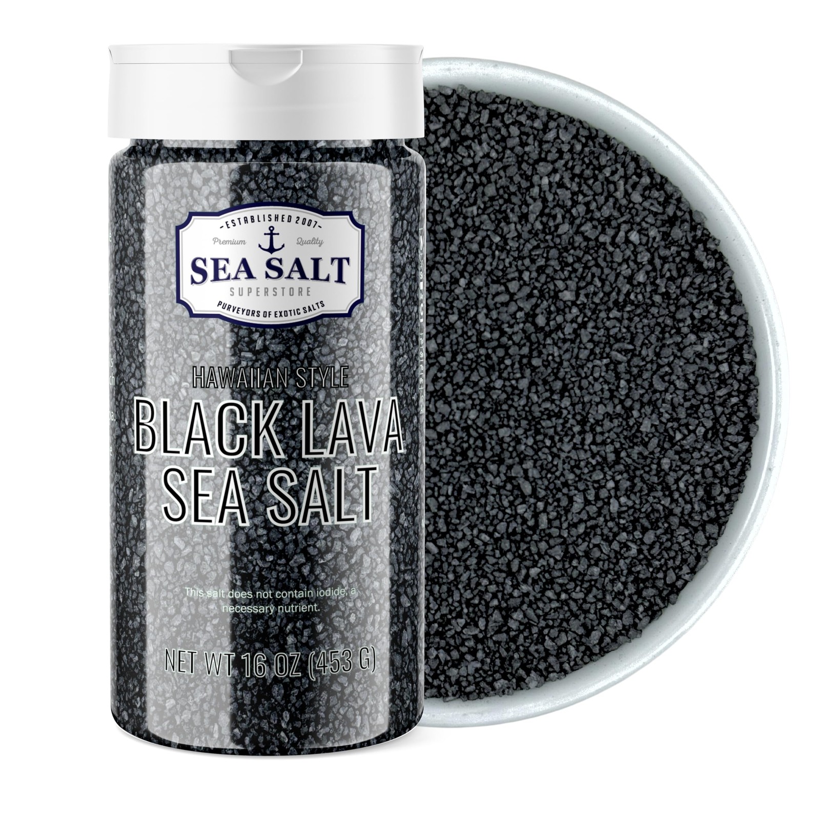 Black Lava Hawaiian Sea Salt Infused with Activated Charcoal – Hawaiian-Style…