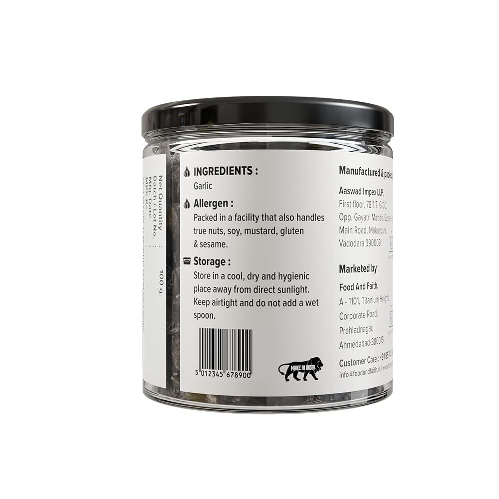 Premium Black Garlic Cloves (100g) – Naturally Fermented Whole Garlic