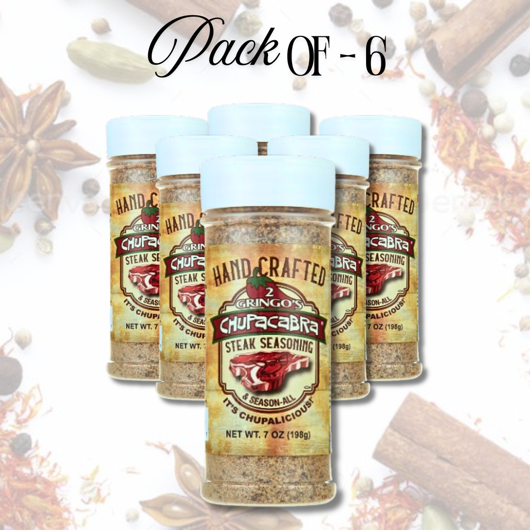 2 Gringos Chupacabra Steak Seasoning Rub and All Purpose – 7 OZ Pack Of 6