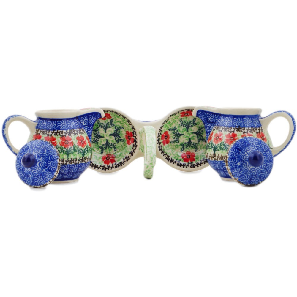 Polish Pottery Seasoning Set 6-inch Maraschino Handmade in Boleslawiec Poland