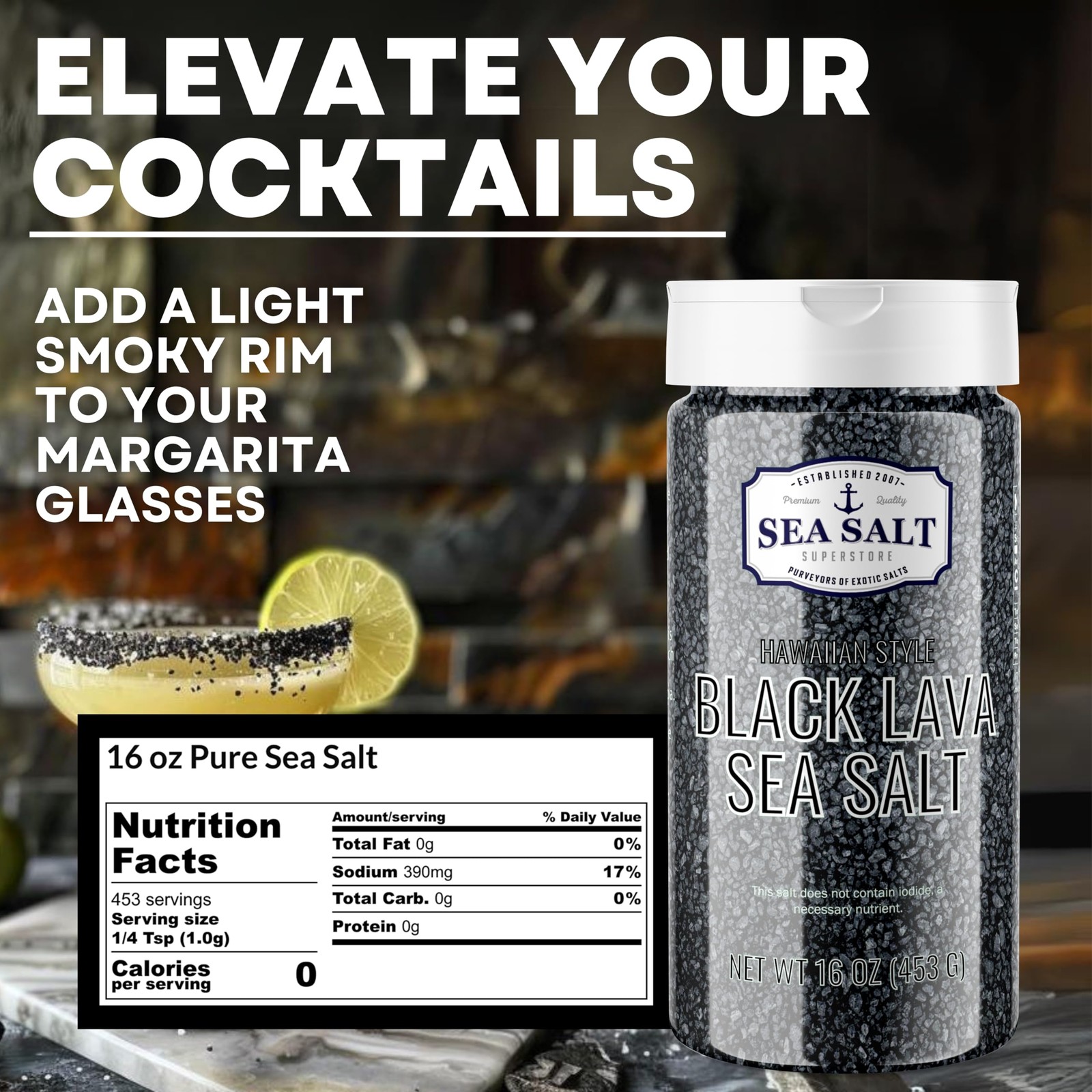 Black Lava Hawaiian Sea Salt Infused with Activated Charcoal – Hawaiian-Style…