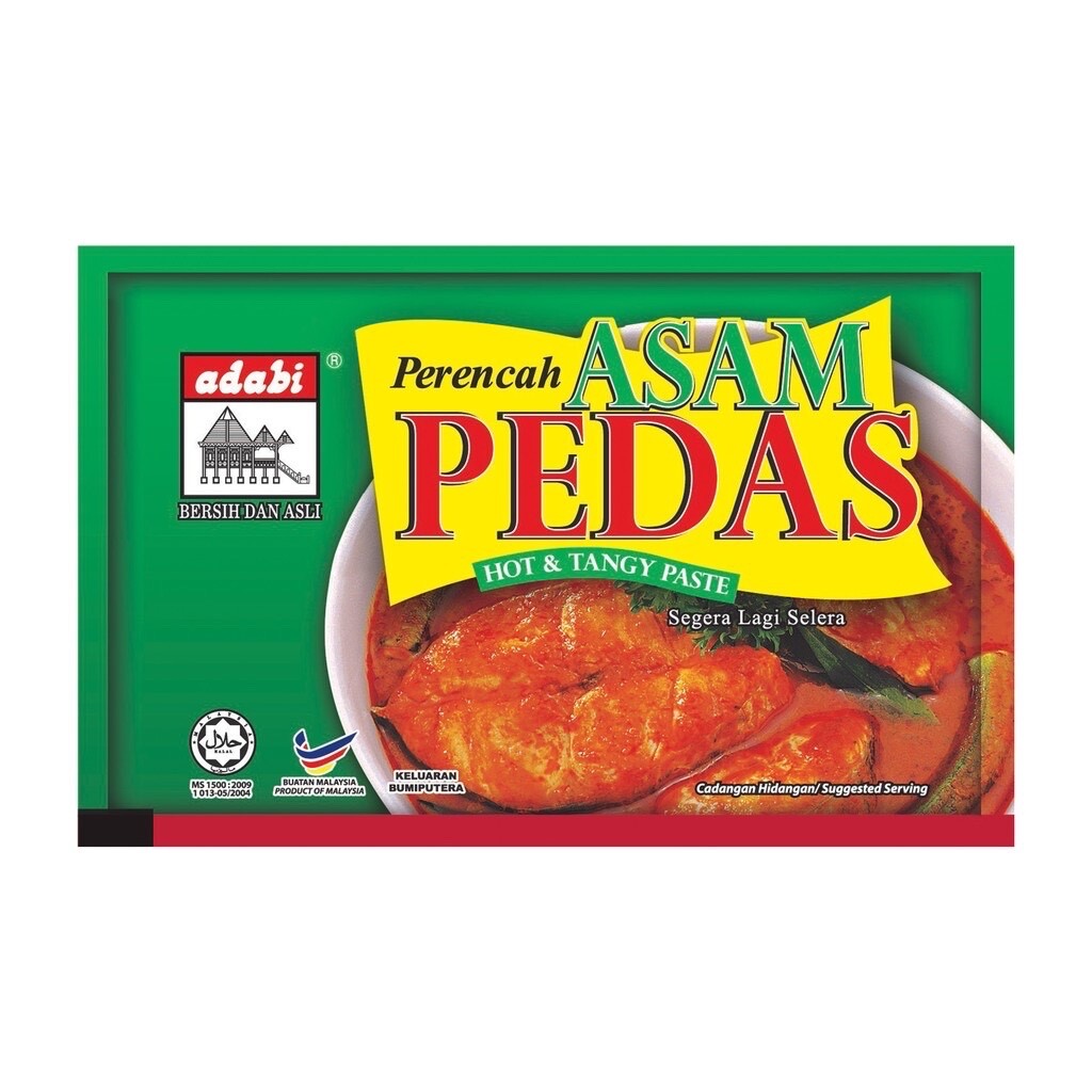 Halal ADABI 🇲🇾 Asam Pedas Paste 70g x 5 packs from Malaysia