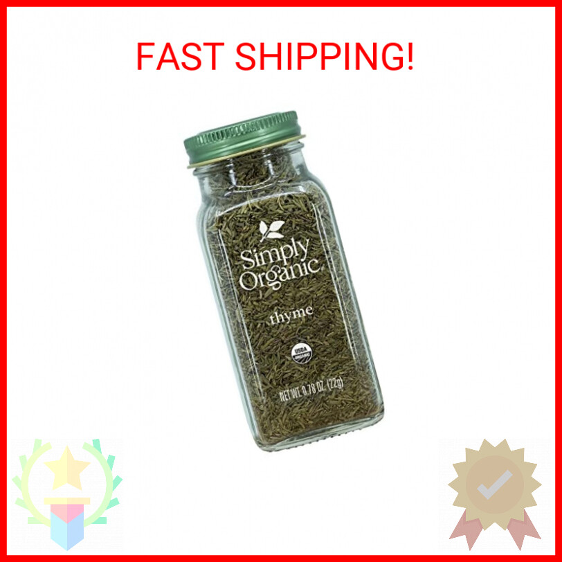 Simply Organic Whole Thyme Leaf, Certified Organic | 0.78 oz | Thymus vulgaris L