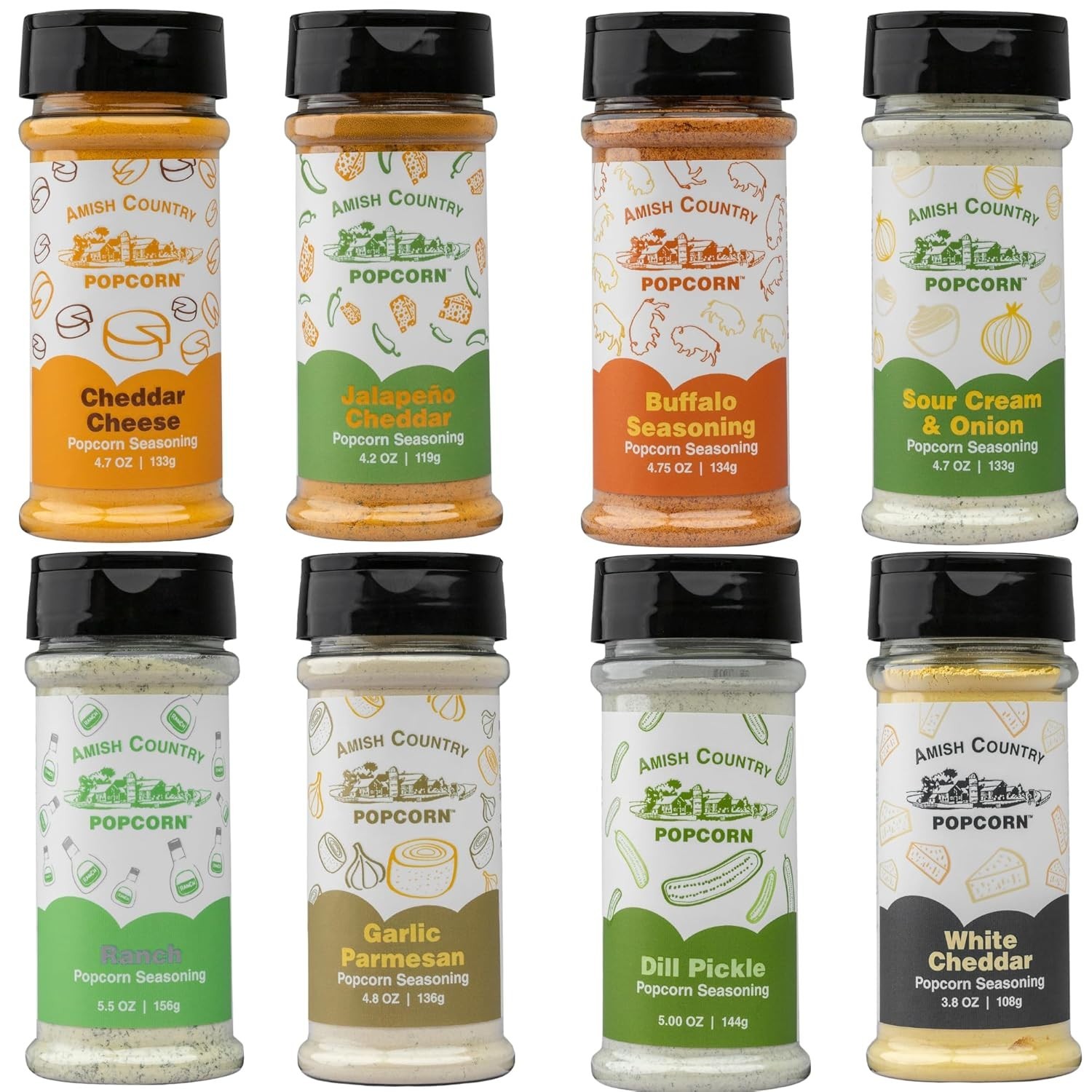 Flavorful 8-Pack Sampler: Non-GMO, Gluten-Free Seasonings for Healthy Snacking