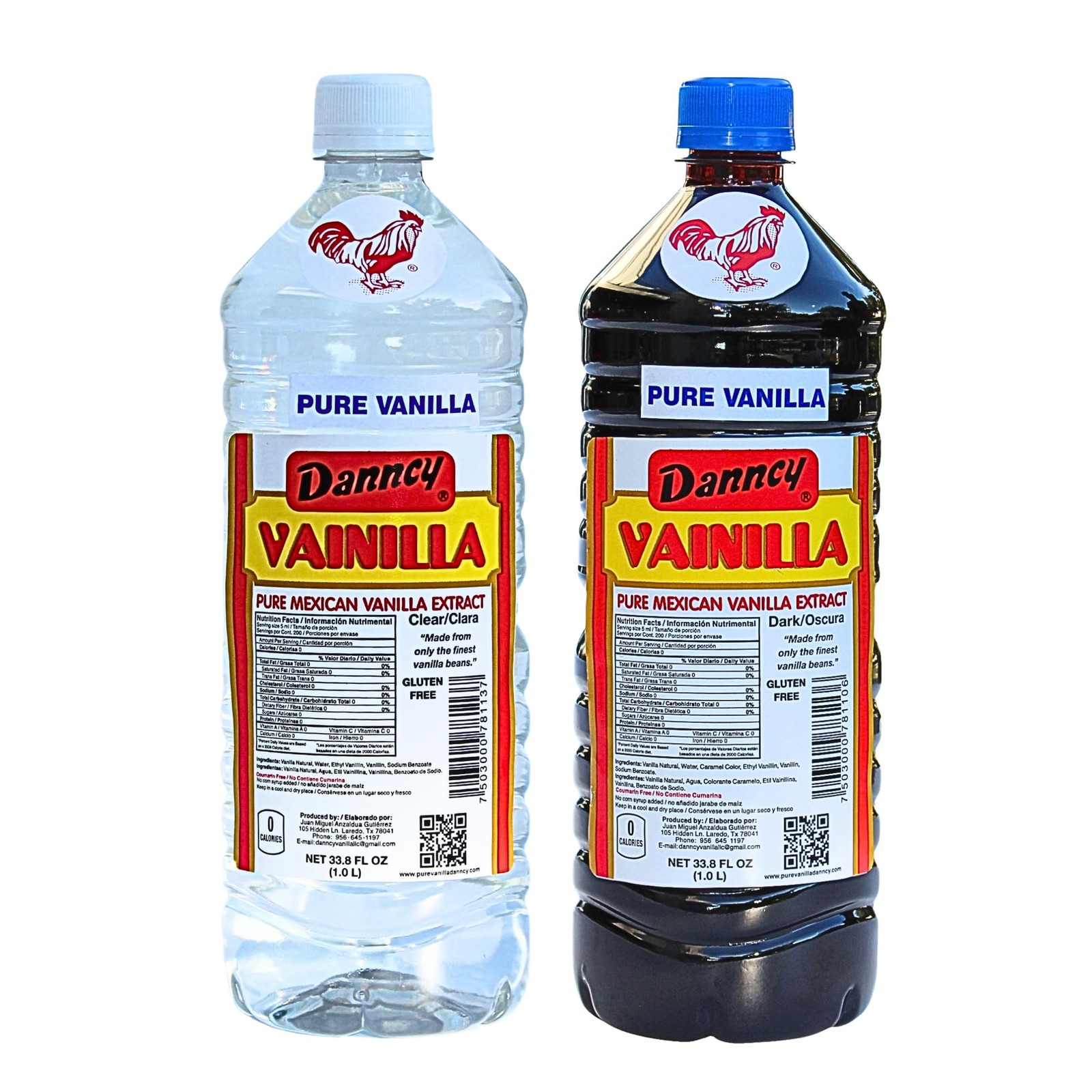 Danncy Vanilla Dark & Clear 33 oz 2 Pack – 33.8 Fl Oz (Pack of 2),
