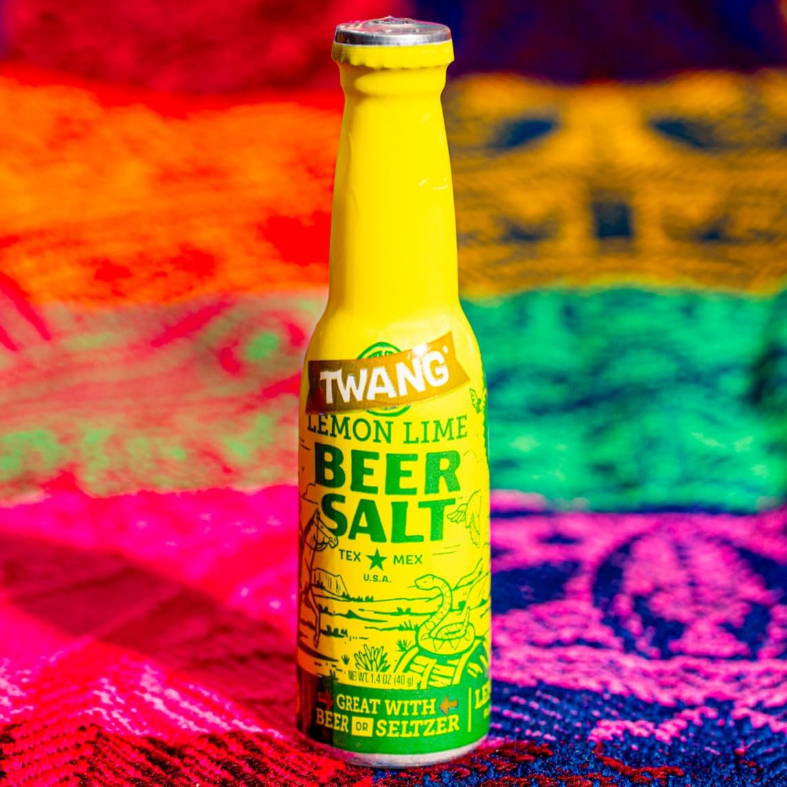 Flavored Beer Salt Seasoning, Lemon Lime, 1.4 Oz Mini Bottles for Beer, Cocktail