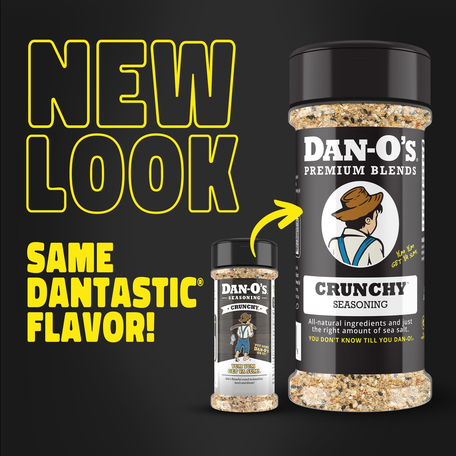 Dan-O’s Crunchy Seasoning, 2.5 oz Bottle, Everything Seasoning for Fish, Eggs…