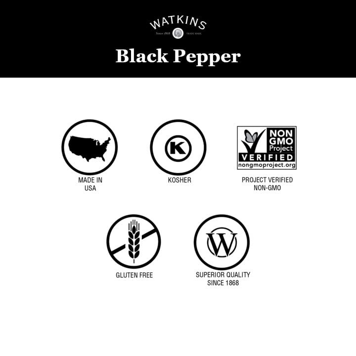 Gourmet Spice Tin, Pure Ground Black Pepper, 6 oz. Tin, 1-Pack