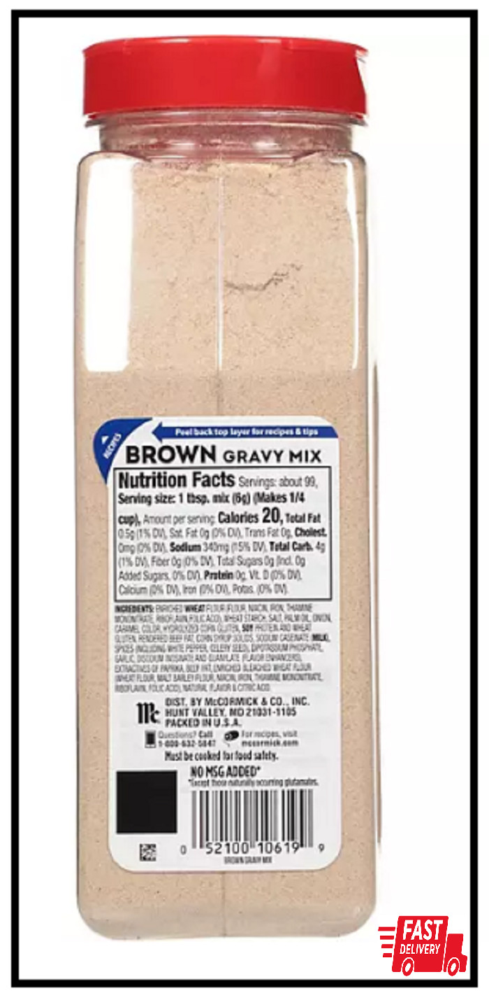 2 PACK – McCormick Brown Gravy Mix (21 oz.) Total 42 oz. FREE SHIPPING