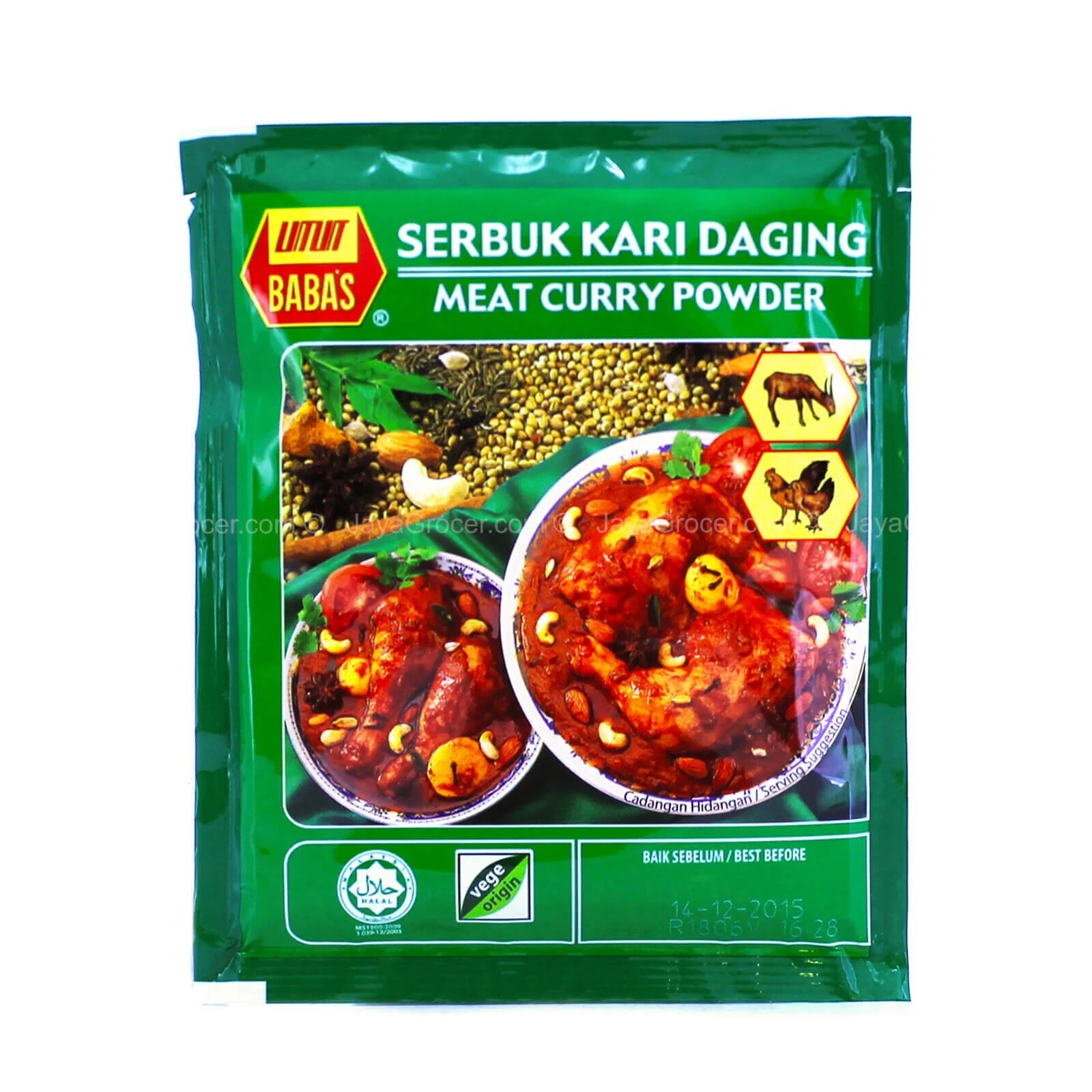 Babas Meat Curry Powder (Serbuk Kari Daging) 25gm X 20