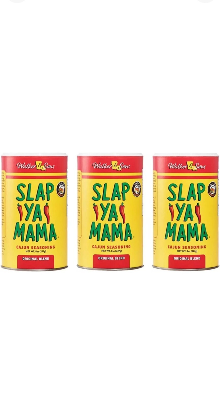 Slap Ya Mama Cajun Seasoning from Louisiana, Original Blend, Lot Of 3 Exp:10/27
