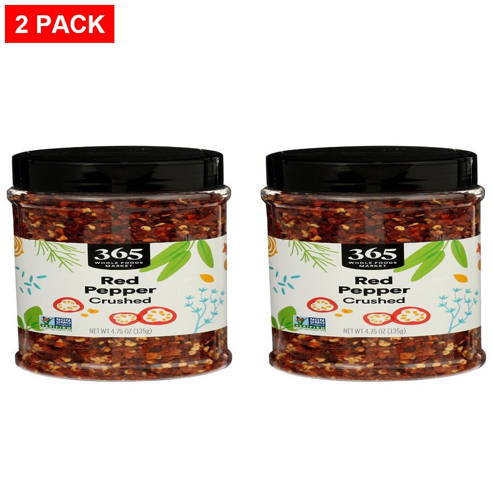 Whole Foods Market, Crushed Red Chile Peppers, 4.76 Ounce – Pack Of 2