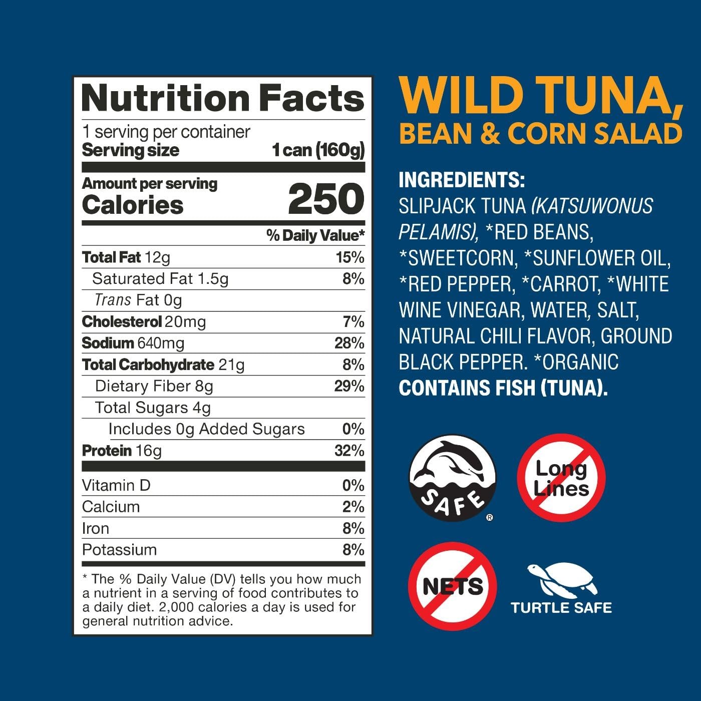 Wild Planet Ready-to-Eat Tuna, Bean & 5.6 Ounce (Pack of 1), No Color