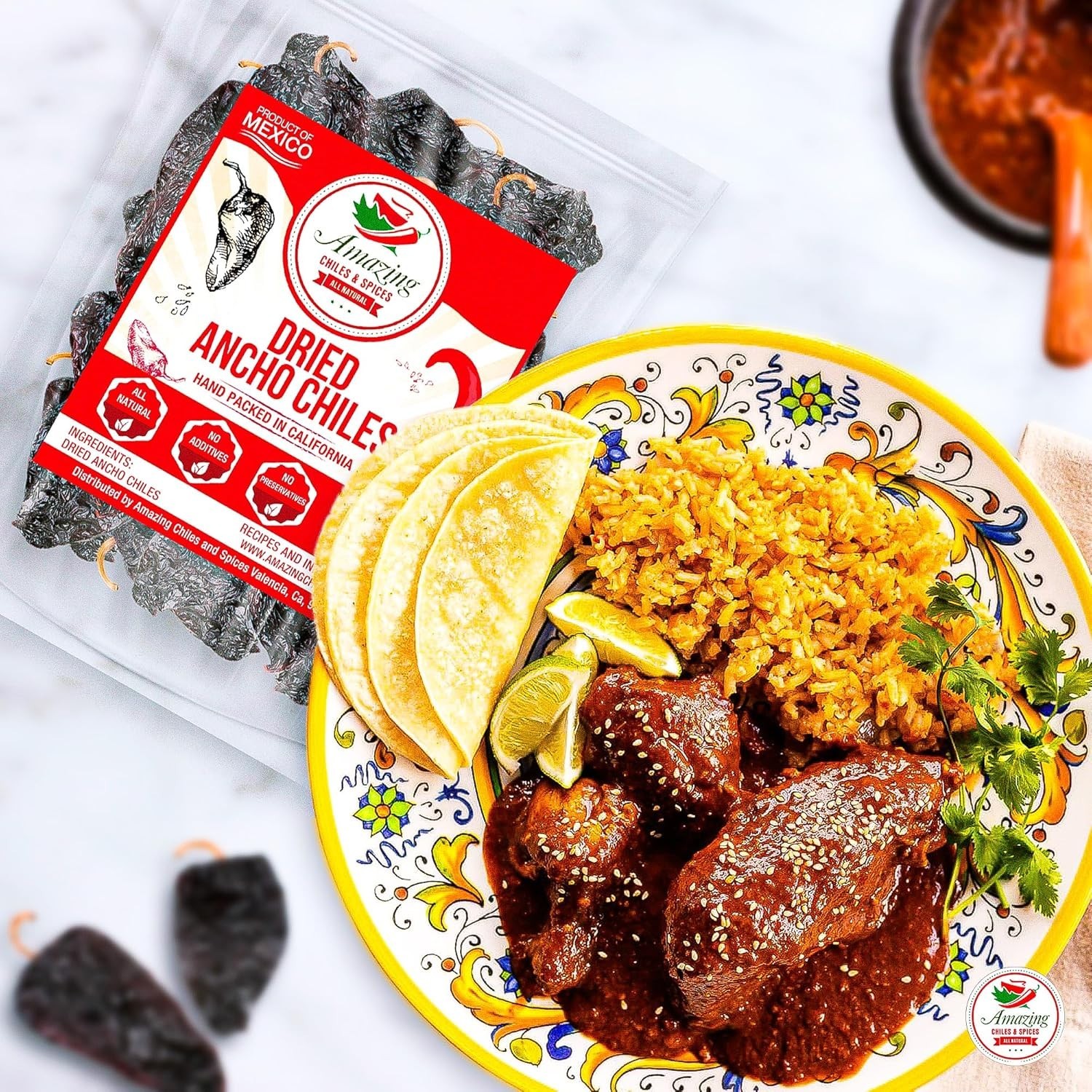 Dried Peppers 6 Pack Bundle -Ancho, Guajillo, Pasilla, Arbol, Chipotle, Cascabel