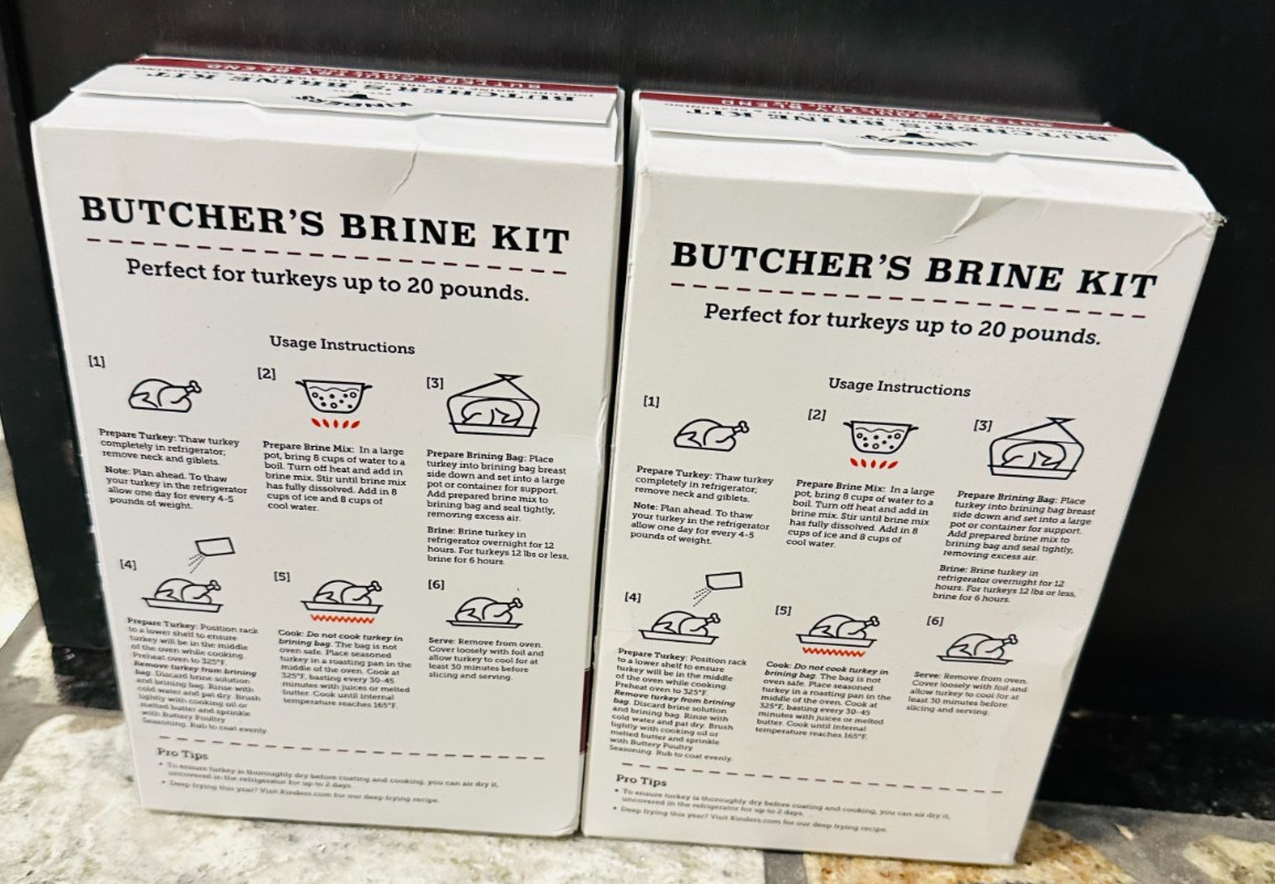 Kinders Butchers Brine Kit 11.25 Oz for Juicy Flavorful Turkey & Poultry-2 pack