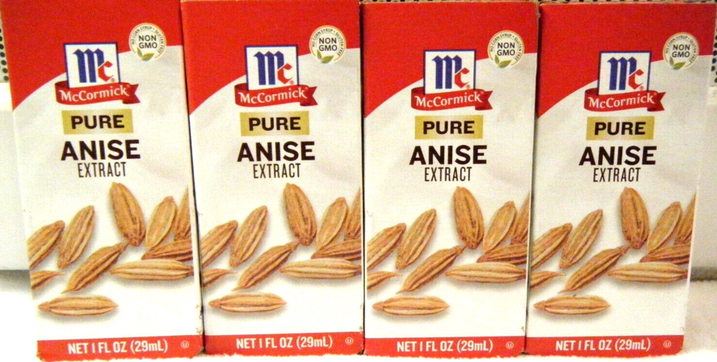 McCormick Pure Anise Extract, 1 fl oz x4 , 4oz Total ***FAST SHIPPING!