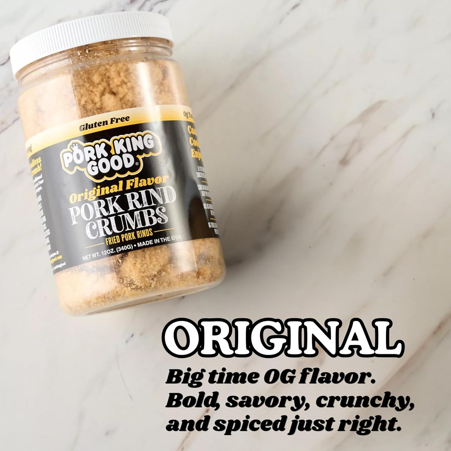 Pork Rind Breadcrumbs, Original, 2 Pack | Keto Friendly, Paleo, Gluten-Free, Sug