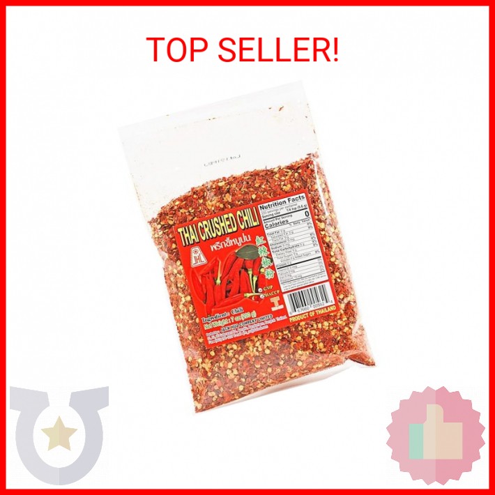JHC Extra Hot Crushed Thai Chili Pepper, Spicy Pepper Flakes, 7 Ounce / 200gram,