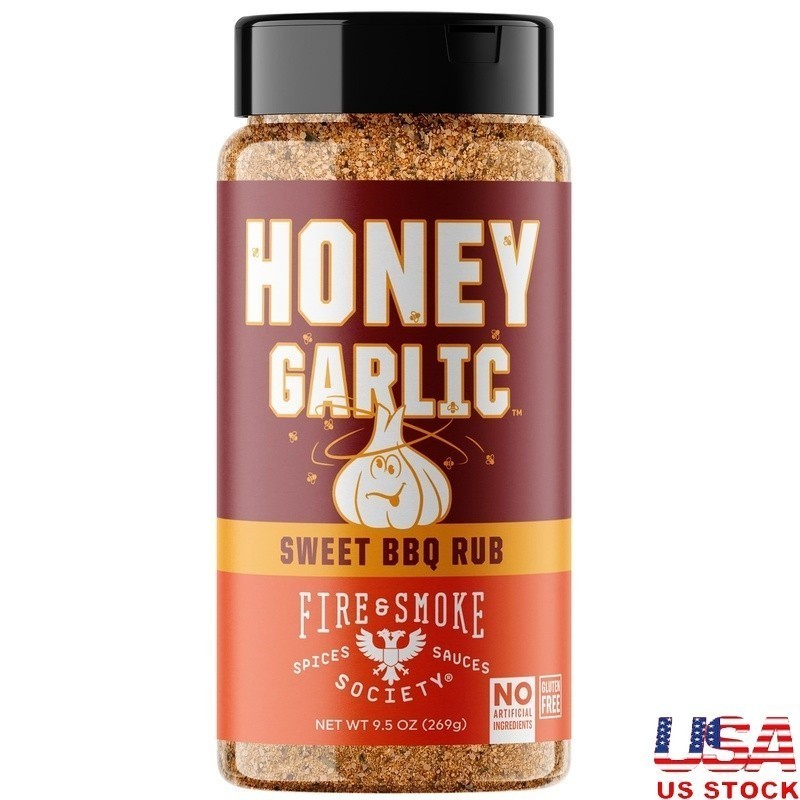 Honey Garlic BBQ Rub Seasoning Dry Rub Grilling Meat Poultry BBQ Flavor New
