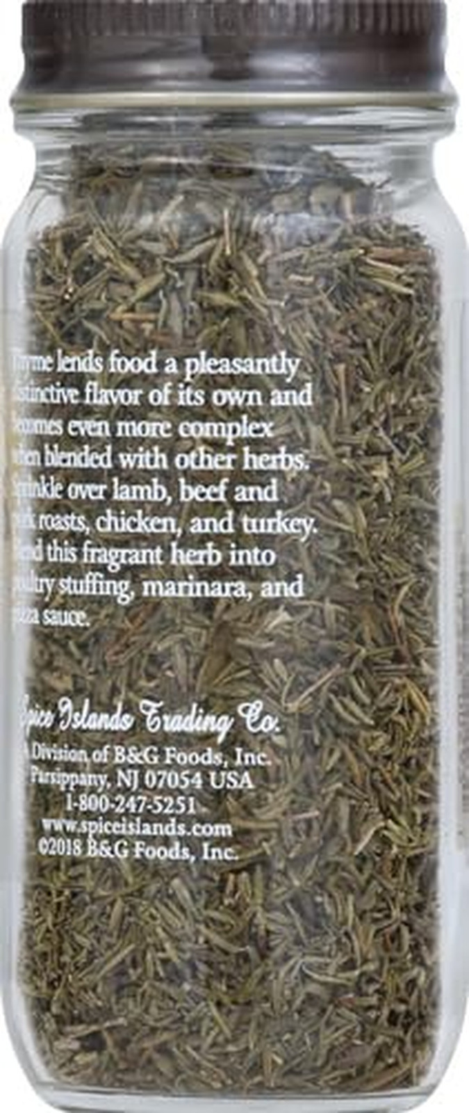 Thyme Dried Herb Spice 0.7 oz Natural Leafy No Fillers No Added Sugar