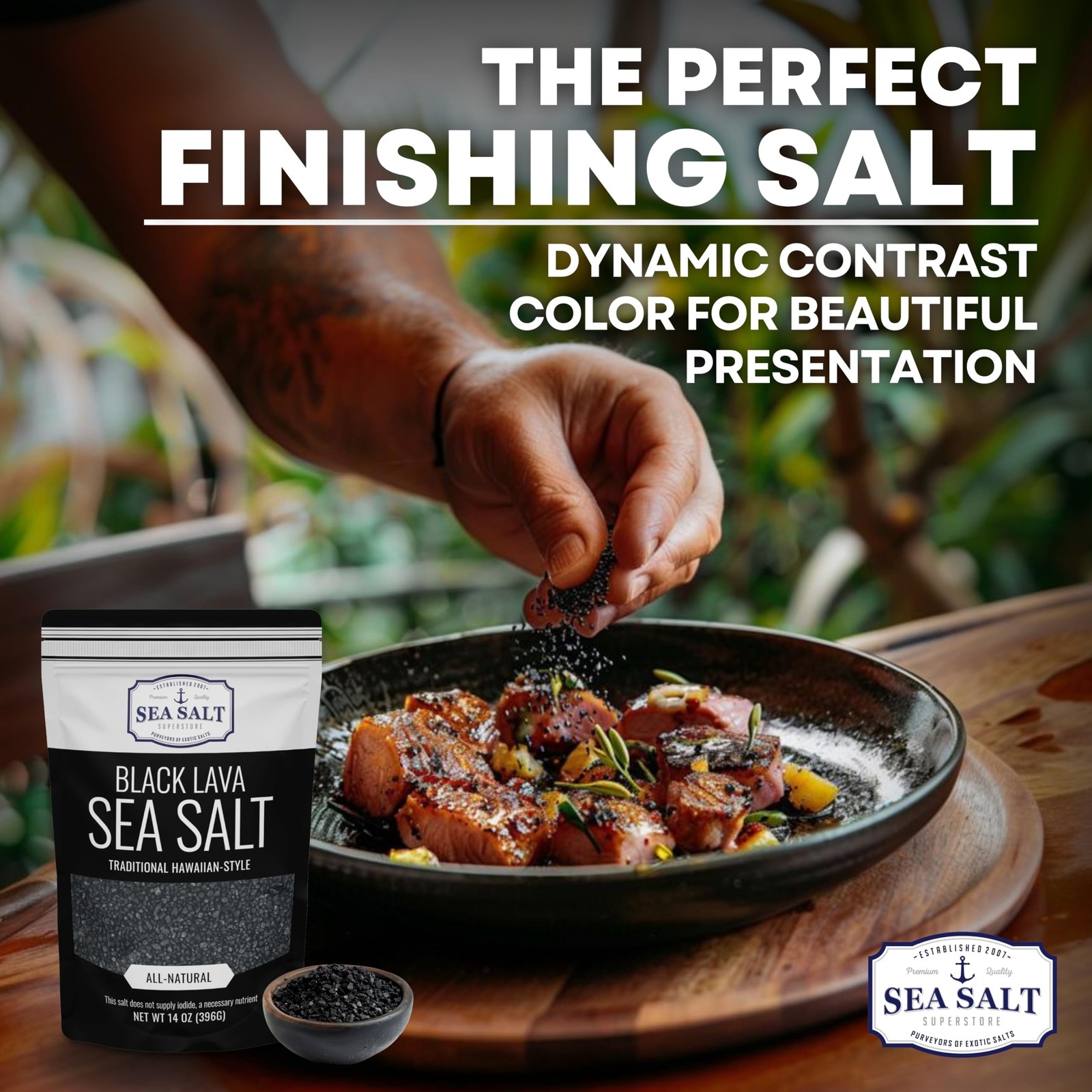 Black Lava Hawaiian Sea Salt Infused with Activated Charcoal – Hawaiian-Style…