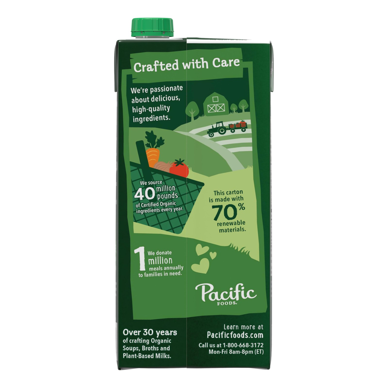 Pacific Foods Organic Unsalted Chicken Bone Broth, 32 oz Carton Pack of 12