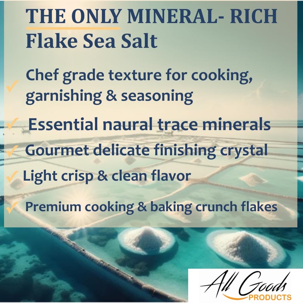 All Goods 6oz Mineral Flaky Sea Salt, From BAJA California, Cooking & Pastry-…
