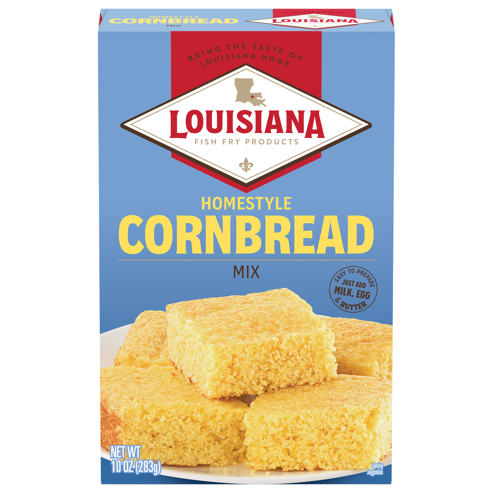 Louisiana Fish Fry Cornbread Mix Original 10 oz (Pack of 12)