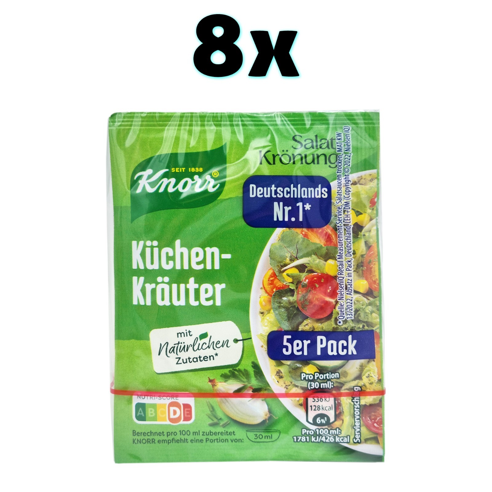 8 x 5 pcs Knorr Salat Krönung Küchenkräuter 🍴 kitchen herbs salad seasoning
