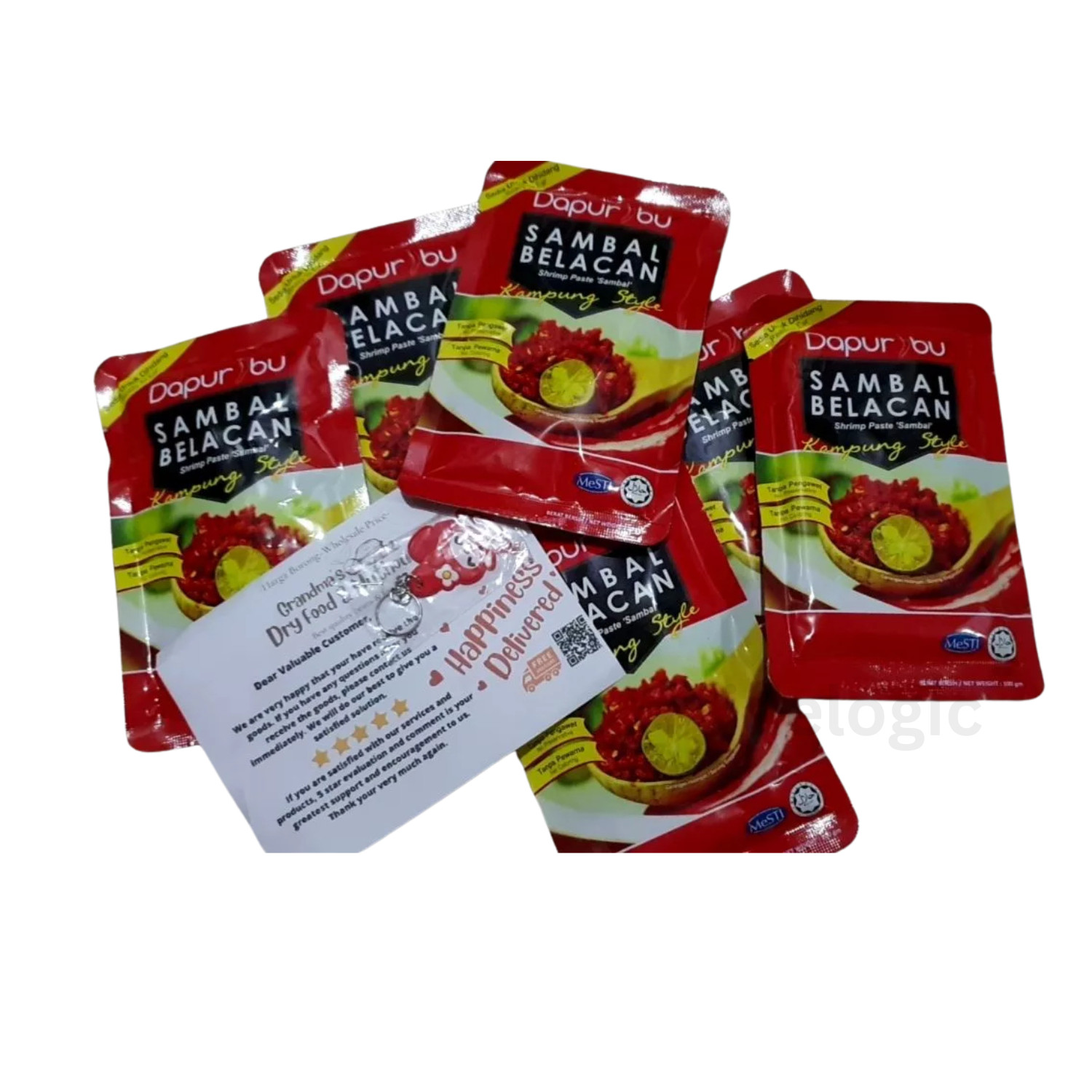 Belacan Shrimp Paste Authentic Malaysian Natural Fermented Prawn Sambal 100g x 2