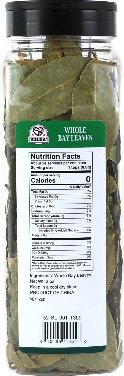Bay Leaves Whole, 2 oz, Dried Leaf, 100% Natural, NonGMO Verified, Freshly Pa…