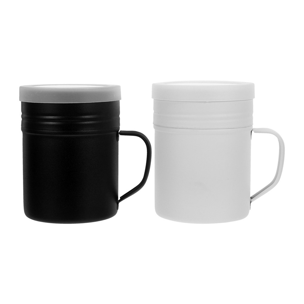 2pcs Stainless Steel BBQ Seasoning Shaker Bottle with Fine Mesh Lid & Handle,